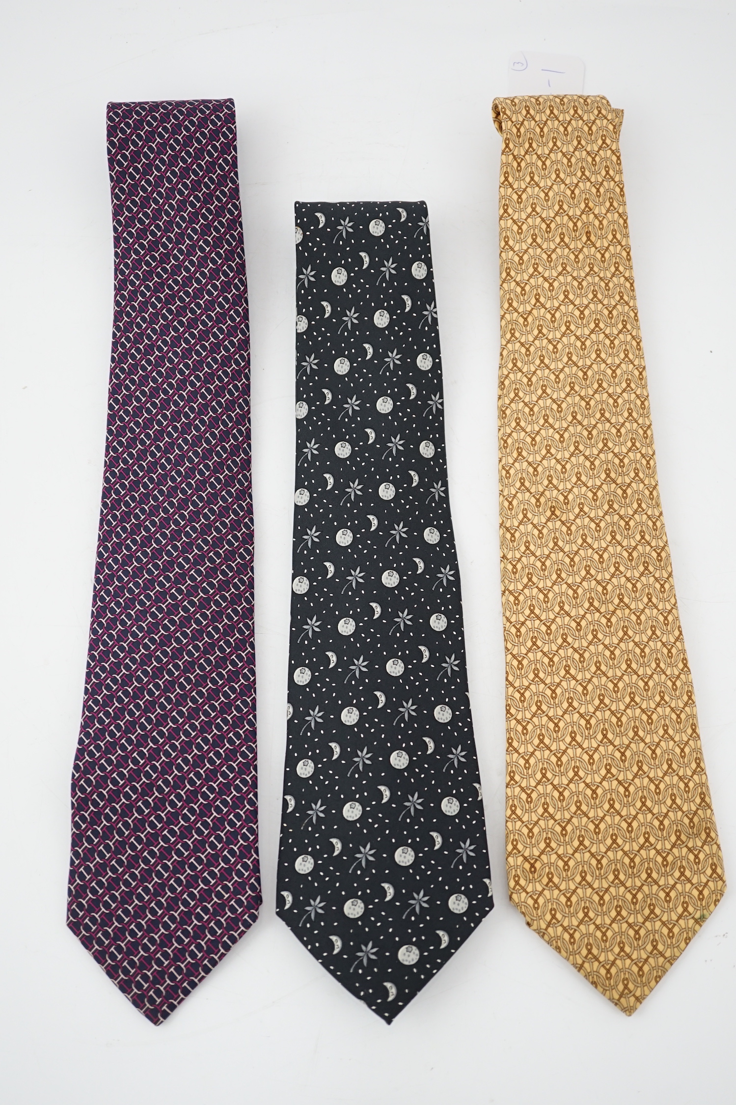 Three Hermès ties